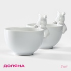 УЦЕНКА Набор салатников 2 шт. «Мишка Отто» 13×10.2×10.2 см - Фото 1