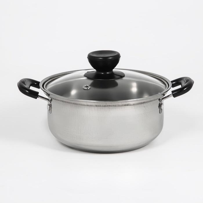 УЦЕНКА Кастрюля 0.9 л Promo со стеклянной крышкой 16×7 см - Фото 1