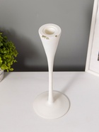 УЦЕНКА Подсвечник стекло "Узкий бокал" белый набор 2 шт 28,5х10,5х10,5 см - фото 14934502