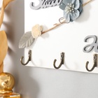 УЦЕНКА Крючки декоративные дерево «Цветочная ветвь», ключница настенная, 12.5×22×3 см 10934348