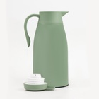 УЦЕНКА Термос-кофейник, 1.5 л, сохраняет тепло 24 ч, с термометром, стеклянная колба, зеленый 1013 - Фото 3