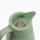 УЦЕНКА Термос-кофейник, 1.5 л, сохраняет тепло 24 ч, с термометром, стеклянная колба, зеленый 1013 - Фото 5