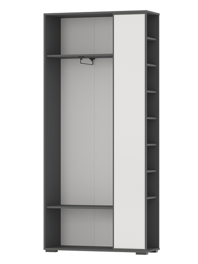 Прихожая «ДОМИНО» min, 880×360×2020 мм, цвет графит/белый