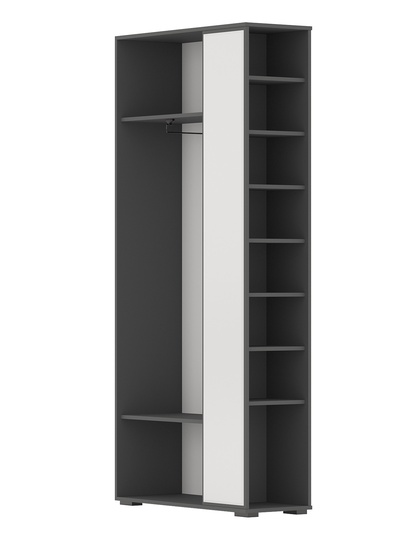 Прихожая «ДОМИНО» min, 880×360×2020 мм, цвет графит/белый