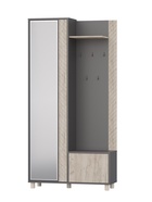 Прихожая «ГЕРДА», 1000×360×2020 мм, цвет графит/дуб крафт серый/МДФ крафт серый - Фото 2