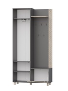 Прихожая «ГЕРДА», 1000×360×2020 мм, цвет графит/дуб крафт серый/МДФ крафт серый - Фото 3