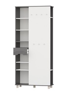 Прихожая «КОМПАКТ», 901×364×2020 мм, цвет графит/белый/МДФ графит - Фото 3