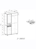 Прихожая «КОМПАКТ», 901×364×2020 мм, цвет графит/белый/МДФ графит - Фото 5
