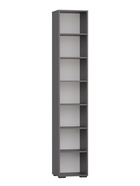 Шкаф – пенал в прихожую «ДУЭТ», с полками, 400×380×2200 мм, цвет графит/дуб крафт табачный/МДФ графит - Фото 2