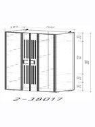 Шкаф в прихожую «ДУЭТ», с полками, c штангой, 700×380×2200 мм, цвет графит/дуб крафт табачный/МДФ графит - Фото 4