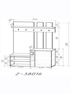 Шкаф в прихожую «ДУЭТ», с вешалкой, с полками, 900×380×2200 мм, цвет графит/рамух белый/МДФ графит - Фото 4