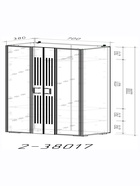 Шкаф в прихожую «ДУЭТ», с полками, с штангой, 700×380×2200 мм, цвет графит/рамух белый/МДФ графит - Фото 4