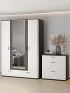 Комод с тремя ящиками ДАЛЛАС Графит/Белый 90x44x90 - фото 14922632