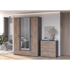 Комод с тремя ящиками ДАЛЛАС Графит/Дуб Крафт Табачный 90x44x90 - фото 14922636