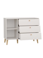 Комод с дверкой и тремя ящиками АФИНА Кашемир серый 110x45,3x83 - фото 14922653