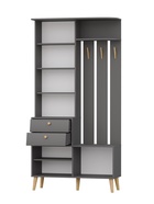 Прихожая АФИНА шкаф с вешалкой Графит 99,8x36x202 - фото 14922659