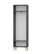 Шкаф для одежды в прихожую «АФИНА», 600×360×2020 мм, цвет графит  (артикул 10934563)  большой выбор товаров оптом и в розницу по низким ценам с доставкой