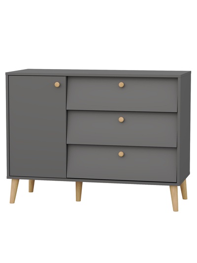 Комод напольный «АФИНА», 1100×453×830 мм, цвет графит