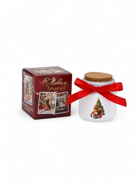 Ароматическая свеча в матовом стакане «Новогоднего уюта и тепла», аромат мандарин