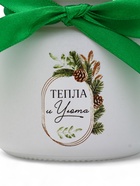 Ароматическая свеча в матовом стакане «С Новым годом», аромат хвойный лес 10861453