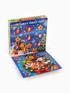 Адвент - календарь «Новогодние приключения с Щенячьим патрулём», 3 игрушки, 6 пазлов по 35 деталей - Фото 6