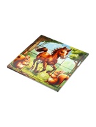 Настольная игра логическая «Пятнашки. Лошадка с белочками», 22×22 см, головоломка - Фото 2