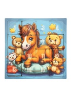 Настольная игра логическая «Пятнашки. Жеребёнок с игрушками», 22×22 см, головоломка - Фото 1