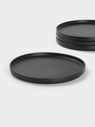 УЦЕНКА Набор тарелок Доляна «Гранит», 4 шт., 26×2 см, чёрный матовый - Фото 3
