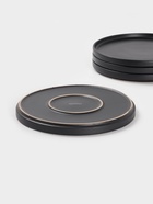 УЦЕНКА Набор тарелок Доляна «Гранит», 4 шт., 26×2 см, чёрный матовый - Фото 5