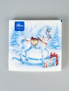 Салфетки бумажные трёхслойные «Лошадка», 33х33, 20 шт (комплект 2 шт) - фото 68965507