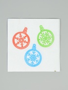 Салфетки бумажные однослойные «Шарики - снежинки», 24×24, 50 шт. 10895585