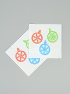 Салфетки бумажные однослойные «Шарики - снежинки», 24×24, 50 шт. 10895585