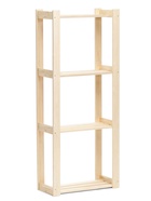 УЦЕНКА Стеллаж деревянный 4 полки 150 х 64 х 27,5 см, 2 сорт - Фото 1