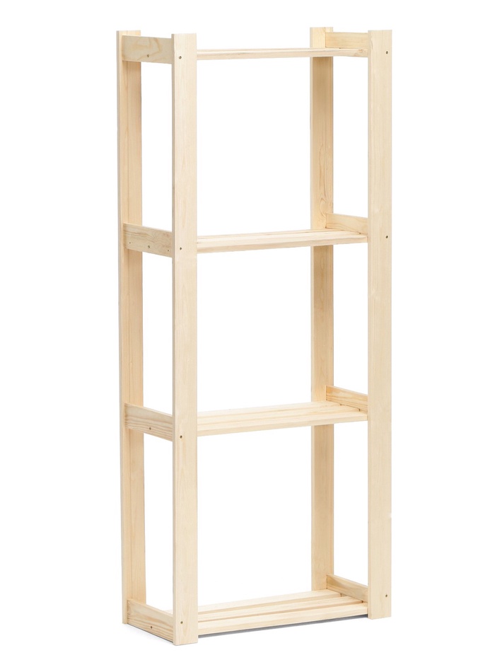 УЦЕНКА Стеллаж деревянный 4 полки 150 х 64 х 27,5 см, 2 сорт - Фото 1