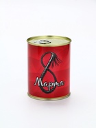 УЦЕНКА Набор в консервной банке "8 марта - 18+" мыло + мочалка - Фото 1