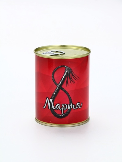 УЦЕНКА Набор в консервной банке "8 марта - 18+" мыло + мочалка
