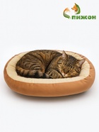 Лежанка для животных, 50×45 см, коричневая - фото 809201563