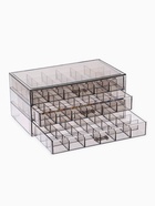 Органайзер для украшений «Дорожный» 3 яруса, 24*13,5*11 см, пластик, цвет серо-прозрачный - фото 61947223