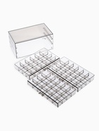 Органайзер для украшений «Дорожный» 3 яруса, 24*13,5*11 см, пластик, цвет серо-прозрачный - фото 61947224