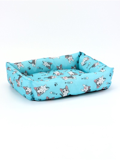 Лежанка для кошек, 50×40×15 см, голубая