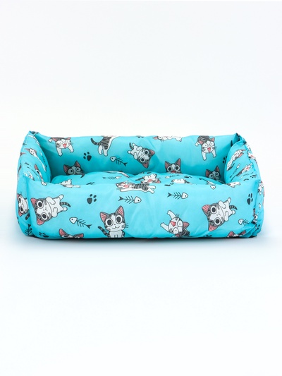 Лежанка для кошек, 50×40×15 см, голубая