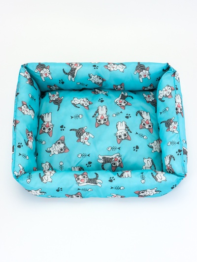 Лежанка для кошек, 50×40×15 см, голубая