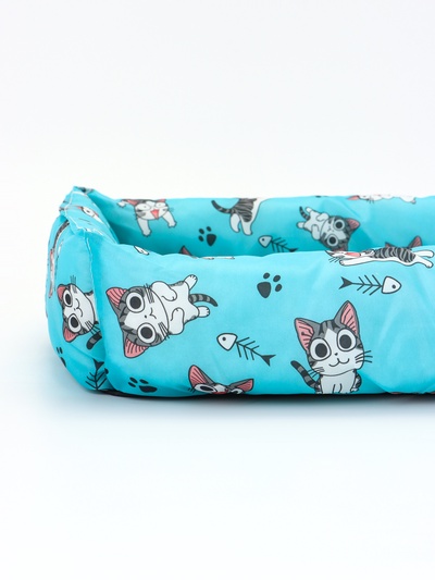 Лежанка для кошек, 50×40×15 см, голубая