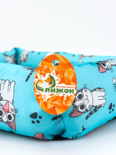 Лежанка для кошек, 50×40×15 см, голубая