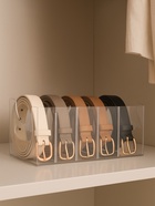 Органайзер для ремней 5 мест, 24×13×13 см, пластик, прозрачный - Фото 1