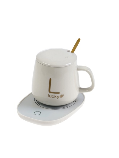 УЦЕНКА Кружка с подогревом LSK-1501, от USB, 16 Вт, белая