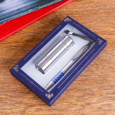 УЦЕНКА Набор подарочный 2в1 (ручка, фонарик)