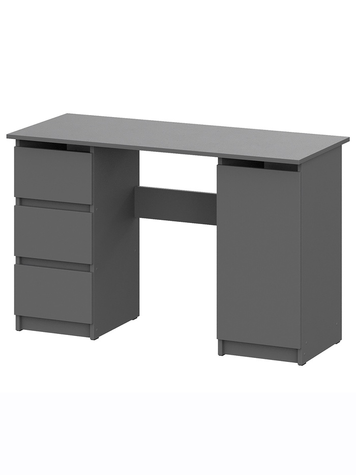 Стол письменный «Денвер», 3 ящика, 1201×500×754 мм, цвет графит