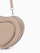 УЦЕНКА Сумка женская кросс-боди на молнии, в форме сердца, 20×5×16 см, бежевая - Фото 3