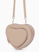 УЦЕНКА Сумка женская кросс-боди на молнии, в форме сердца, 20×5×16 см, бежевая - Фото 4